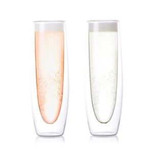 Eparé Double Wall Champagne Glass (Set of 2) NWT with Box